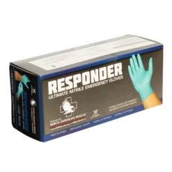 North American Rescue Responder Nitrile Gloves - Blue, 100 Pack.