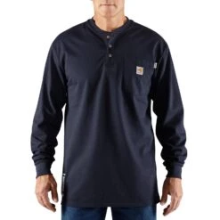 Carhartt Flame Resistant Force Long Sleeve Henley.