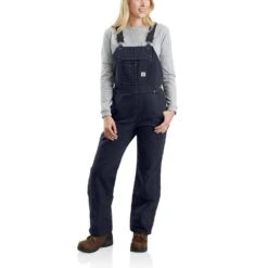 Carhartt Women's Relaxed Fit Washed Duck Insulated Bib Overalls.