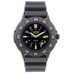 UZI Protector Tritium Watch Rubber Strap Black.
