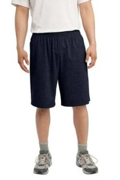 Sport-Tek Jersey Knit Shorts With Pockets.