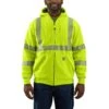 Carhartt High-Visibility Loose Fit Mid-Weight Thermal-Lined Full-Zip Class 3 Sweatshirt.
