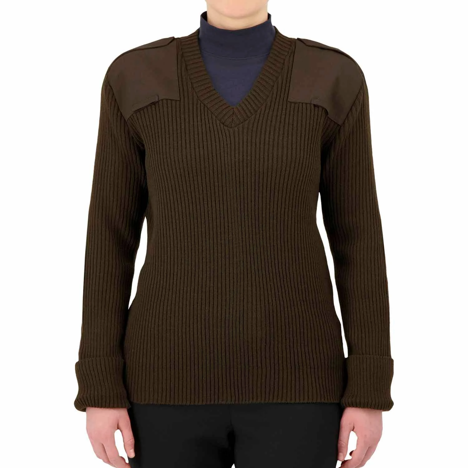 COBMEX? V-Neck Rib "Commando" W/ VELCRO? Brand Fastened Epaulets & Shoulder/Elbow Patches. - Image 3